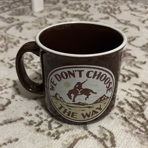 Yellowstone TV Series Rustic Brown Mug with Western Slogan